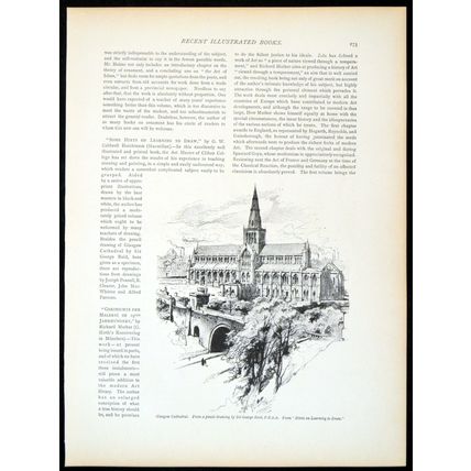 GLASGOW CATHEDRAL 1893 Sir George Reid PRINT