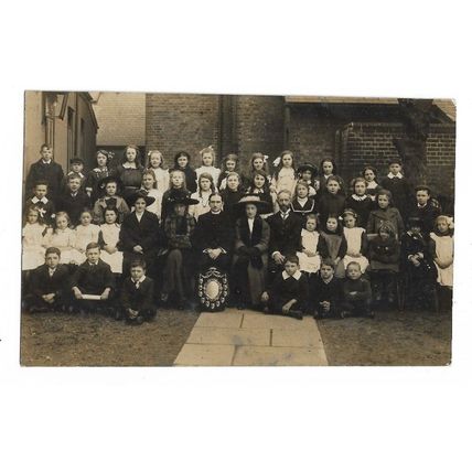 Group Photo, Social History, RP Postcard.