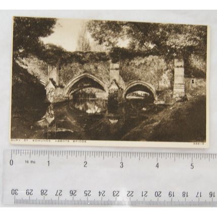 vintage postcard Bury St Edmunds Abbots Bridge
