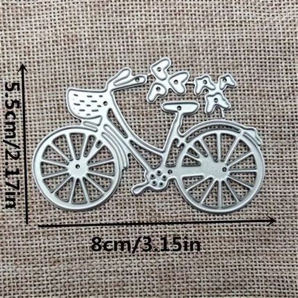 Bicycle Die Set. App 8x5.5cm. Die Cutting Cardmaking Scrapbooking Crafts