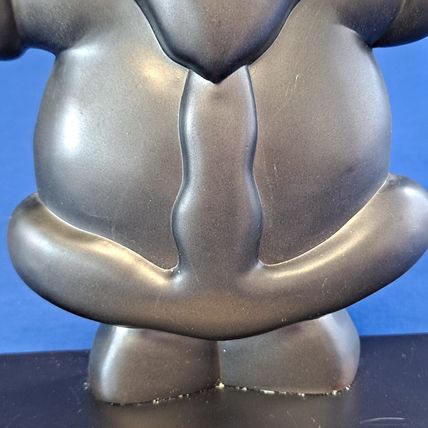 Brown Metal SANTA Christmas STOCKING HANGER Mantel Sitter Holder