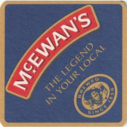 BEER MAT - McEWANS BREWERY - THE LEGEND IN YOUR LOCAL - (Cat No 196) - (2002)