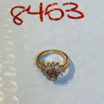 Bomb Party Sz7 BP Ring Fashion Jewelry RBP Purple Ice Crystal Yellow Gold Pl