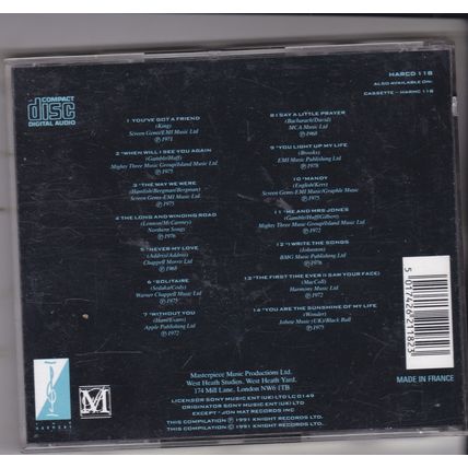 Johnny Mathis : Portraitn Of A Song Stylist. (1991) CD Album