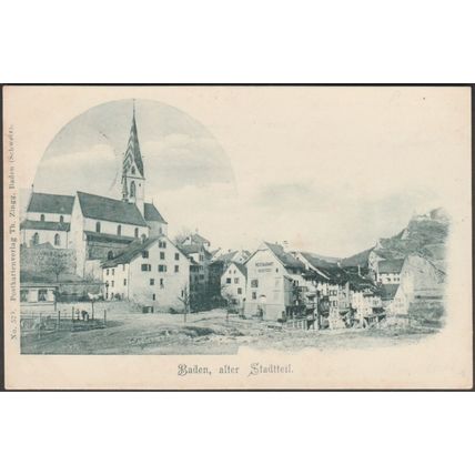 Alter Stadtteil, Baden, 1900 - Theodor Zingg AK