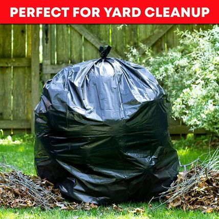 Tasker 64-65 Gallon Trash Bags for Toter, (Huge 50/Count W/Ties) 60 Gallon Trash