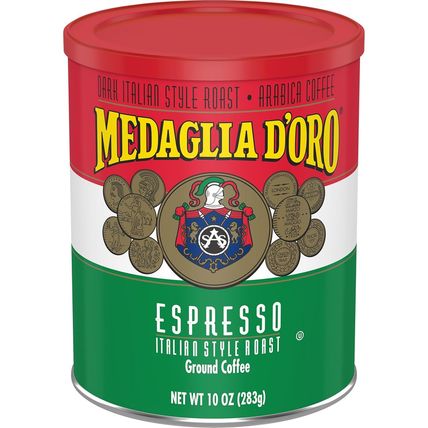 Medaglia D'Oro Italian Roast Espresso Style Ground Coffee, 10 Ounces (Pack of 12