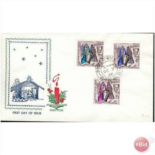 Malta FDI 1966 - SG 376-378 - Christmas 1966