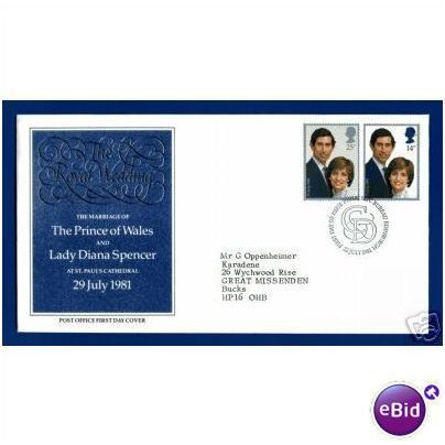 GB 1981 Royal Wedding Princess Diana & Charles First Day Cover FDC SG 1160-1161