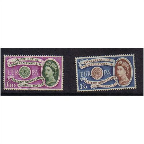 1960 GB EUROPEAN POSTAL CONFERENCE SET F/U SG 621-622