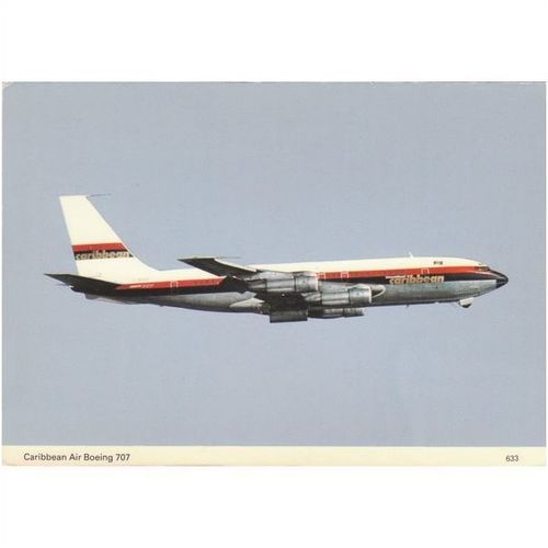 Caribbean Air Boeing B707 Postcard (A22140)