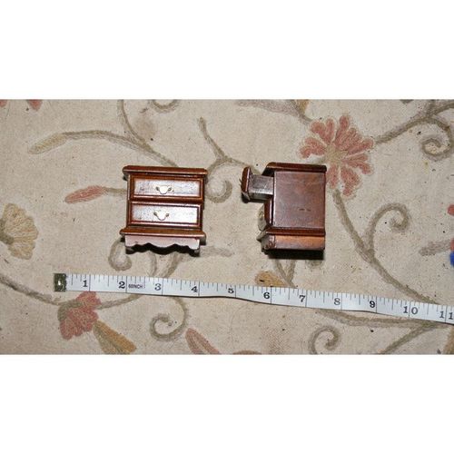 1:12 dollshouse Georgian Bedside Cabinets / Tables x2