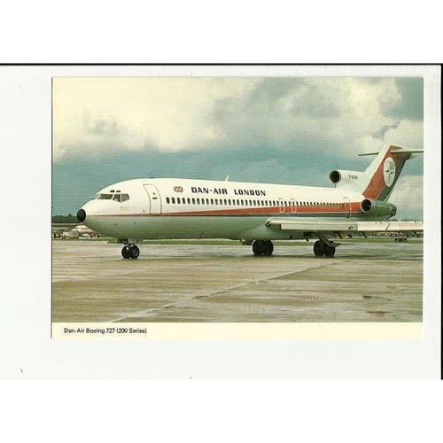 Aviation 0277 DAN-AIR Boeing 727-200 Postcard by Skilton