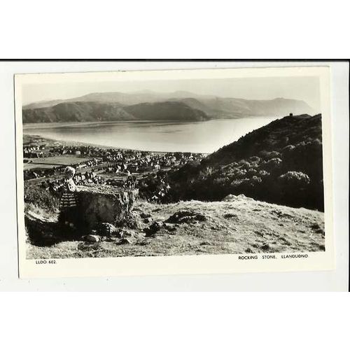 Wales LLANDUDNO Rocking Stone Postcard by Marimex (LLDO.602)