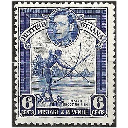 British Guiana 1938 SG311 6c Deep Ultramarine Mounted Mint . ..