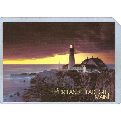 ME Portland Lighthouse Postcard Portland Head Lighthouse lighthouse_box1~200