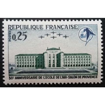 FRANCE: 1965 30th Anniversary of Aviation School: SG1695 MNH