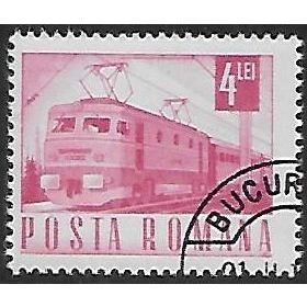 Romania Mi 2656: 4 L. magenta Definitive Stamp: Electric Train, comb perf 13½