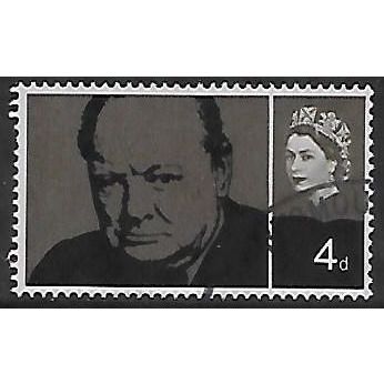 SG 661: 4d. bicoloured Churchill Commemoration, Rembrandt Machine, ordinary