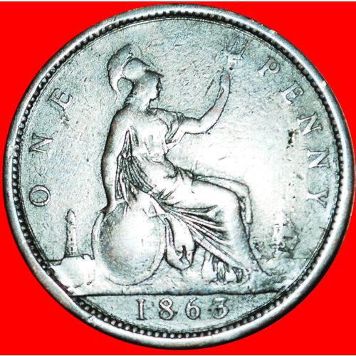 MISTRESS OF SEAS: UNITED KINGDOM ★ PENNY 1863! SHIP! LOW START ★ NO RESERVE!