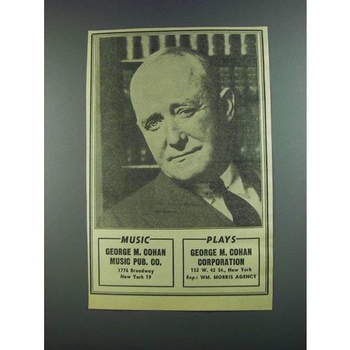1956 George M. Cohan Ad - Music Plays