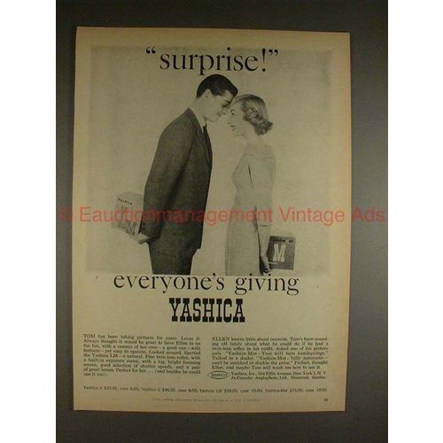 1957 Yashica LM & Yashica-Mat TLR Camera Ad - Surprise!