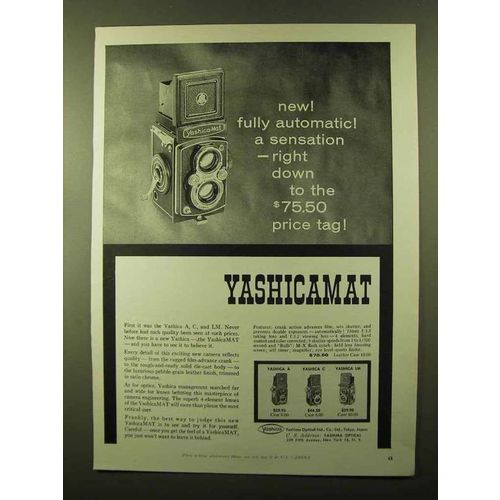 1957 Yashica Yashicamat Camera Ad - A Sensation