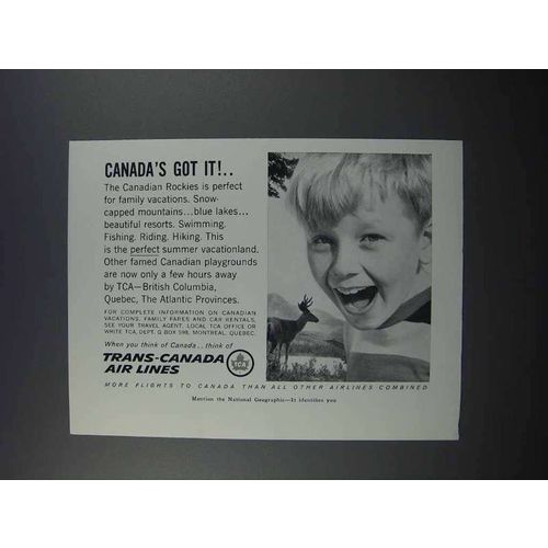 1959 TCA Air Lines Ad
