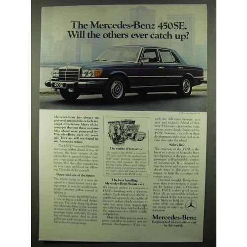 1974 Mercedes-Benz 450SE Car Ad - Ever Catch Up?