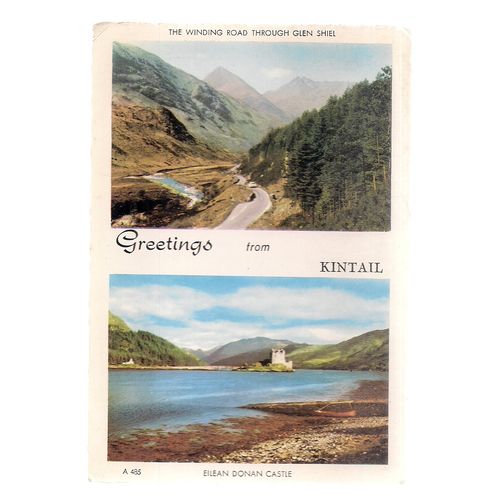GREETING FROM KINTAIL Wester Ross unused postcard by J B White =