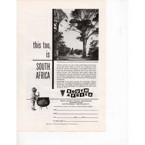 South Africa Full Page Print Ad October 1958