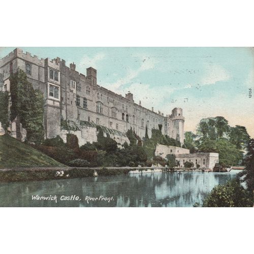 Warwick Castle, River Front. Warwickshire Postcard (WAR77295)