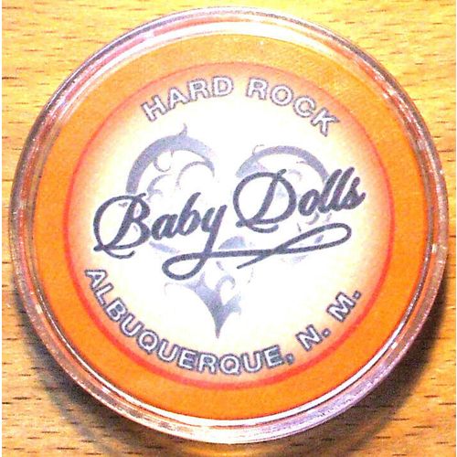 Hard Rock Casino Roulette Chip - Orange - Baby Dolls - Albuquerque, New Mexico