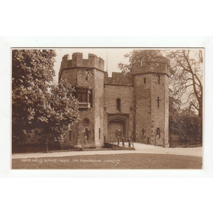 The Drawbridge Bishop's Palace Wells Postcard Judges 10945