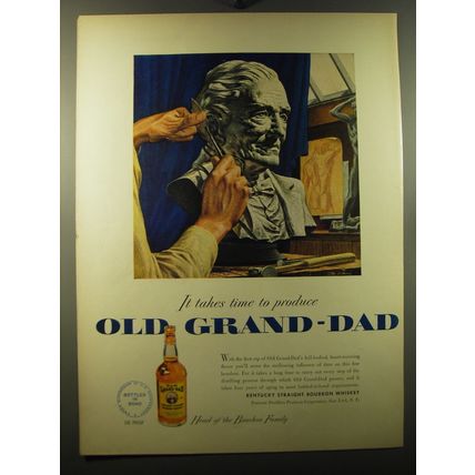 1950 Old Grand-Dad Bourbon Ad - art by John Vickery