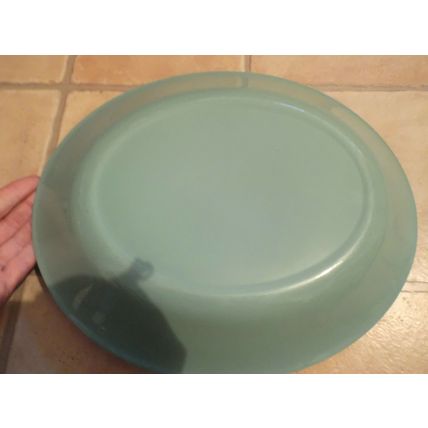 Vintage Serving Platter Green 13"