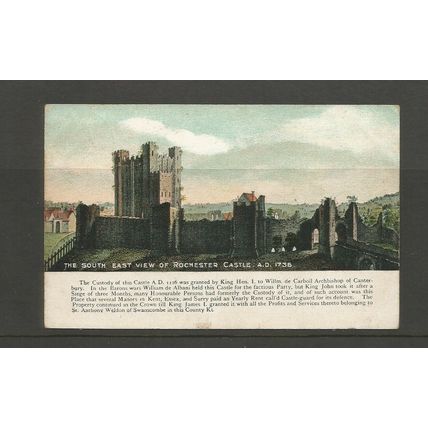 GB Postcard South East View Of Rochester Castle, Kent Used