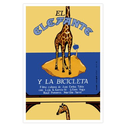 Movie Poster decor JIRAFFE Camel art.cigar.Great graphic design.Decoration piece
