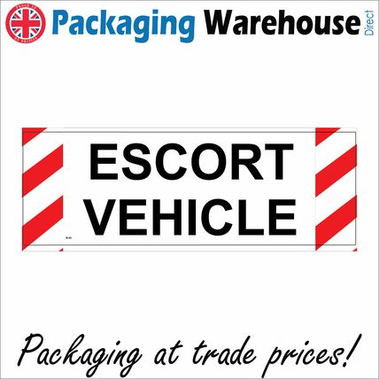 VE260 ESCORT VEHICLE SIGN MOTORWAY MAINTENANCE RESCUE WIDE LOAD CARGO LORRY