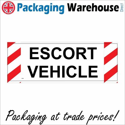 VE260 ESCORT VEHICLE SIGN MOTORWAY MAINTENANCE RESCUE WIDE LOAD CARGO LORRY