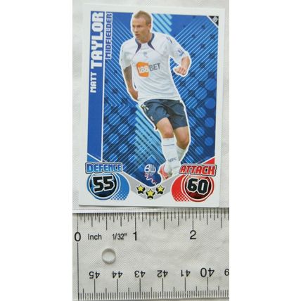 2010/11 Topps Match Attax Trading Card 105 Matt Taylor, Bolton Wanderers