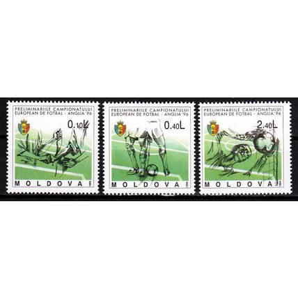 Moldavie mi 133,135 E.K. Voetbal 1996 postfris