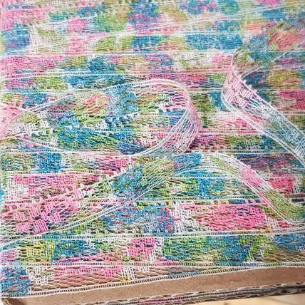 Vintage Lace Trim - 1/2 inch x 10.5 yards Pink, Blue, Green