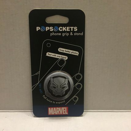 Authentic PopSockets Cell Phone Grip & Stand - Marvel Monochrome Black Panther