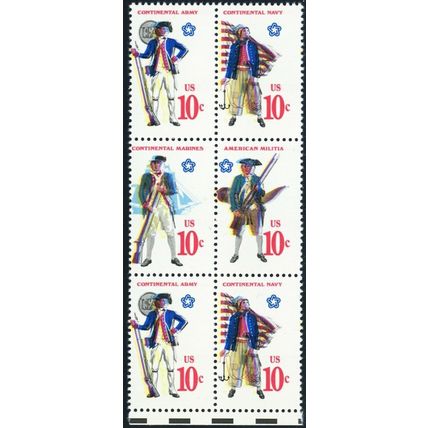 1568a, MNH 10¢ Dramatic Color Shift Freak Error Block of Six - Stuart Katz