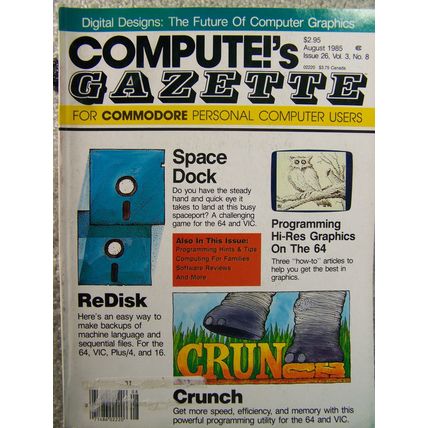 Compute!’s Gazette magazine for Commodore Computers - August 1985
