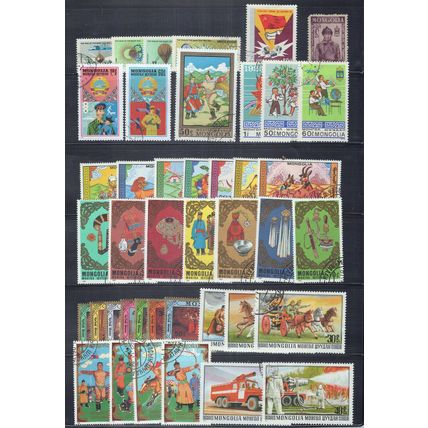 Mongolia Collection Used Topicals Music Firefighting Horses ZAYIX 0224S0345