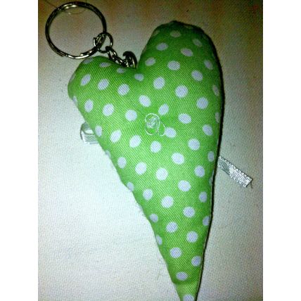 Shabby & Chic Heart Shaped Keyring