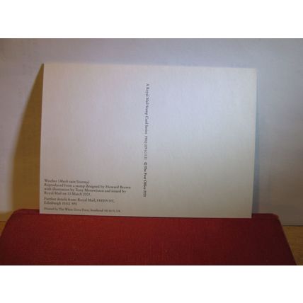 WEATHER 45p stamp.. issued 2001 by Post office/Royal Mail unused postcard =