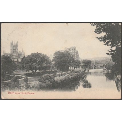 Bath from North Parade, Somerset, 1904 - Hartmann Postcard